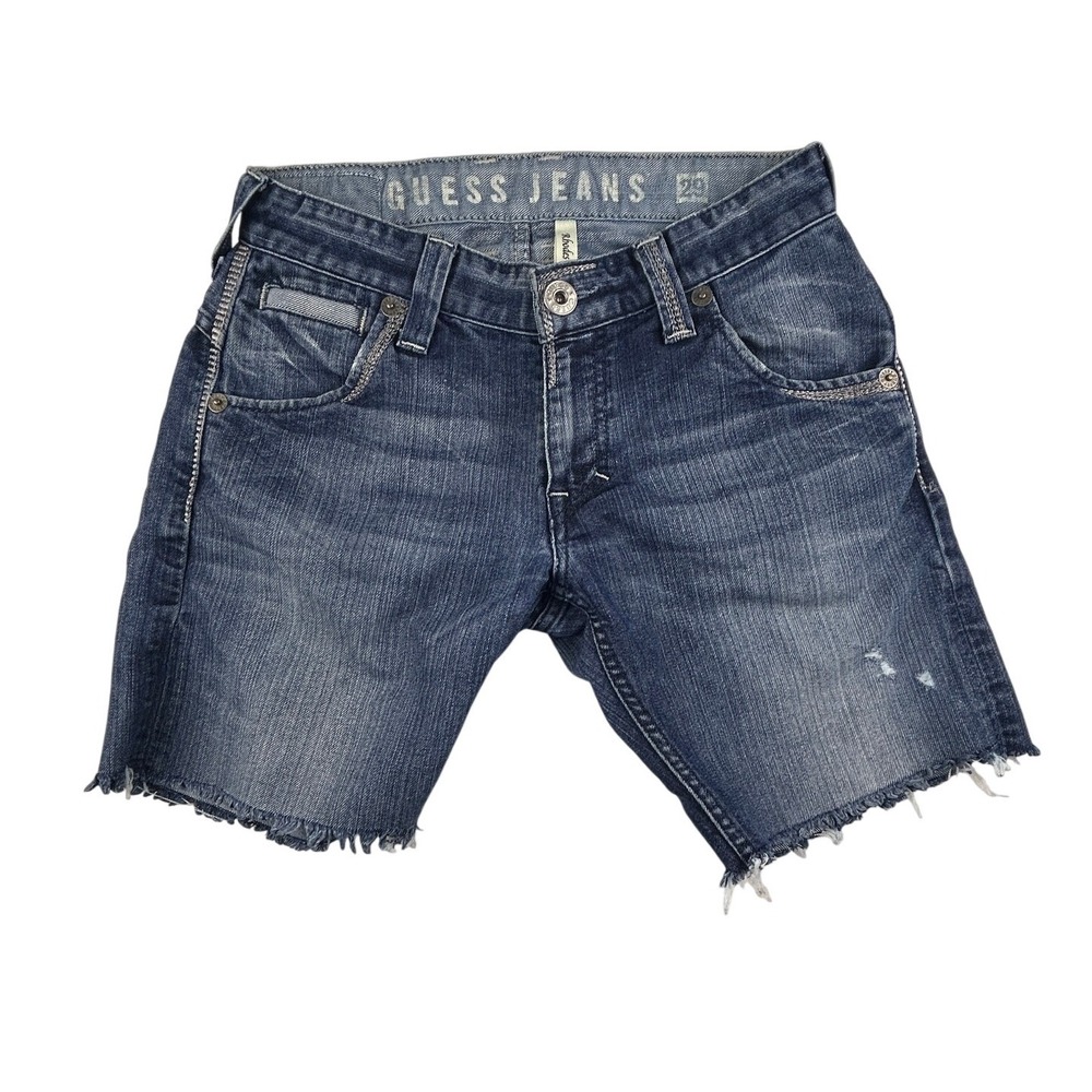GUESS Cutoff Denim Shorts Low Rise Frayed Y2K Womens‎ 29